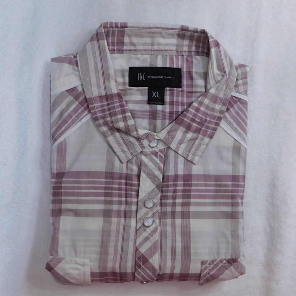 Dual-pocket Plaid Long Sleeve Shirt - 706257803318